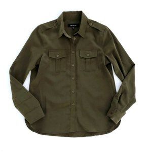 JONES NEW YORK Women's Army Green Shirt Top S